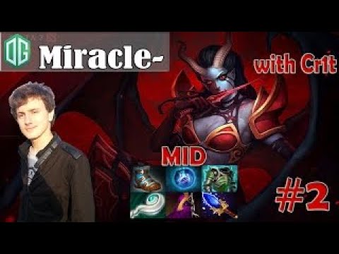 Miracle- Queen of Pain Midlane Pro Gameplay | with Cr1t | Dota 2 MMR #2