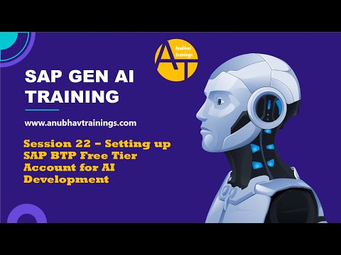 22 SAP Generative AI – How to Set Up SAP BTP Free Tier Account | Step-by-Step for Developers
