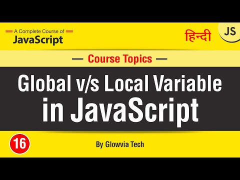 Global Vs Local Variable In Javascript Javascript Tutorial In Hindi Urdu