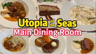 Utopia of the Seas Main Dining Room | Everything We Ordered in 3 Nights 🍽