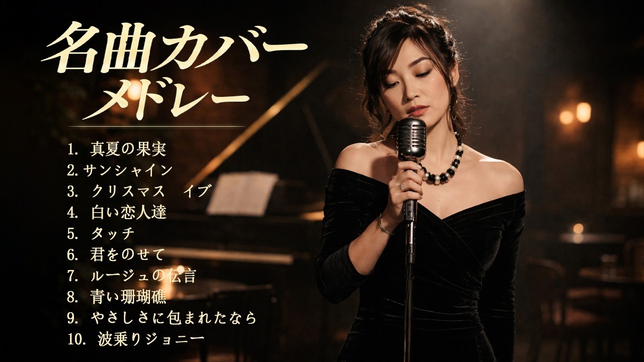 昭和・平成 名曲 Jazz メドレー｜サザンオールスターズ・桑田佳祐・山下達郎・岩崎良美｜夜に聴きたい大人ジャズ