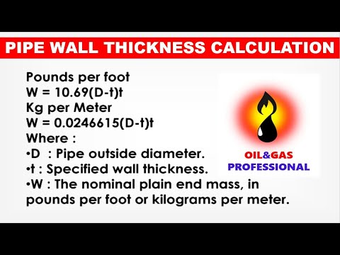 Pipe wall thickness calculation