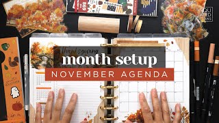 NOVEMBER PLAN WITH ME :: Monthly Agenda Planner Setup