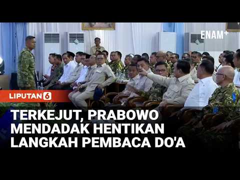 Terkejut, Prabowo Mendadak Hentikan Langkah Pembaca Do'a I Liputan6