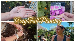Cozy Fall Gardening Day | Planting Garlic and Roots & Preparing for Winter