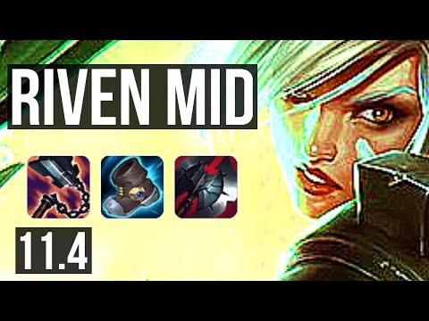 RIVEN vs TWISTED FATE (MID) | Rank 1 Riven, 11/1/5, 700+ games, Dominating | EUW Challenger | v11.4