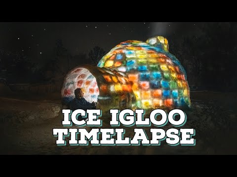 How to build a colorful ice igloo, a time-lapse and tutorial