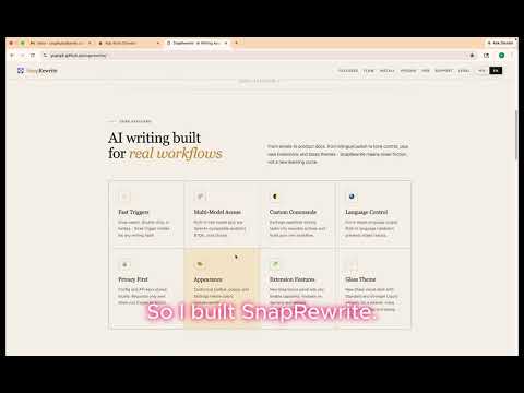 SnapRewrite 소개 영상