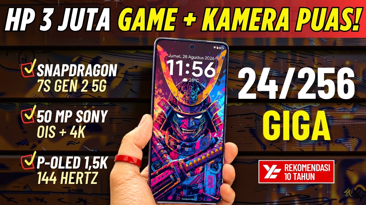 TOP 5 HP 3 JUTAAN (GAMING + KAMERA) TERBAIK! Agustus 2026