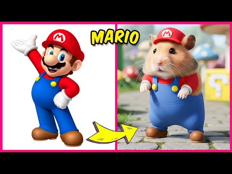 🍄 The Super Mario Galaxy Movie as Hamster 🔥 + Guess The Voice Quiz ~ Mario, Peach, Yoshi, Bowser