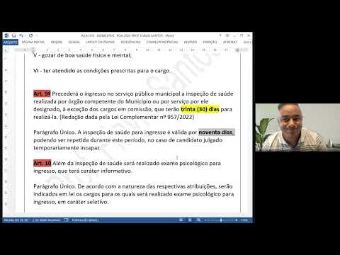 | ESTATUTO DOS SERVIDORES POA AULA 1 CONCURSO ASSISTENTE ADMINISTRATIVO DE PORTO ALEGRE #