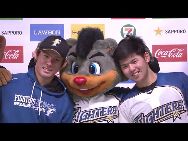 ファイターズ・高梨投手・清水選手ヒーローインタビュー 2017/9/16 F-Bs