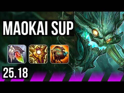 MAOKAI & Sivir vs PANTHEON & Lucian (SUP) | 21k DMG, 4k comeback | KR Master | 25.18