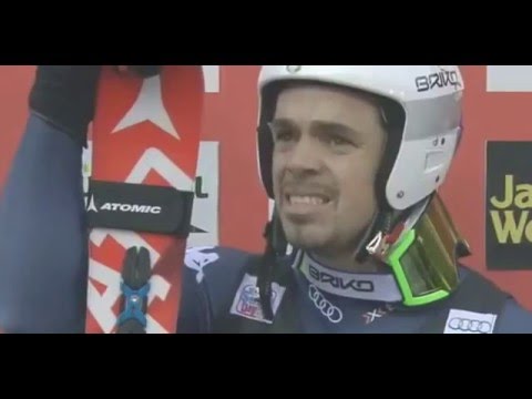 Matthias Mayer Sturz bei der Abfahrt in GrÃ¶den/Val Gardena 19.12.2015