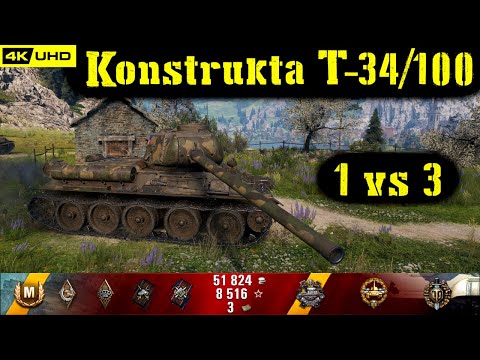 World of Tanks Konštrukta T-34/100 Replay - 7 Kills 3.6K DMG(Patch 1.6.1)