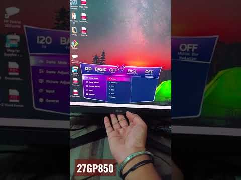 LG 27GP850 Monitor Menu list and All options #shorts #ytshorts