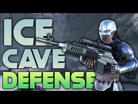 DEFENDING OUR FJORDUR ICE CAVE AGAINST THE ALPHA TRIBE! - ARK: Survival Evolved