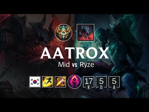 Aatrox Mid vs Ryze - KR Challenger Patch 8.23
