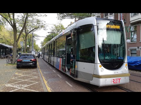 Cabinerit RET Tram 21 Heemraadsplein Rotterdam via Claes de Vrieselaan