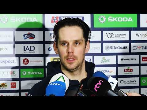 Andrej Kukuča a Adam Drgoň po zápase s Košicami (31. kolo Tipos Extraliga)