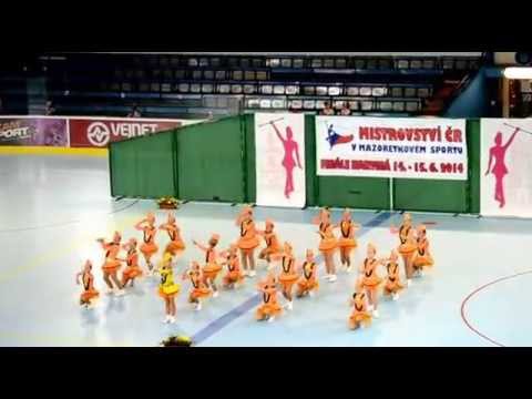 Kadetky Babies mažoretky Elité Ostrava 2014 - 5  místo MČR Karviná, sestava