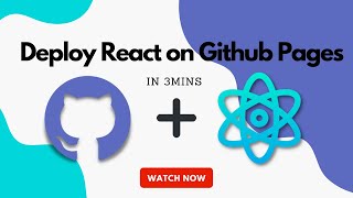Deploy React project on Github Pages | In 3mins 🔥