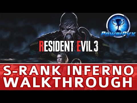 Resident Evil 3 Remake Walkthrough Speedrun S Rank - Inferno Difficulty (0 Deaths) - 1:03:34