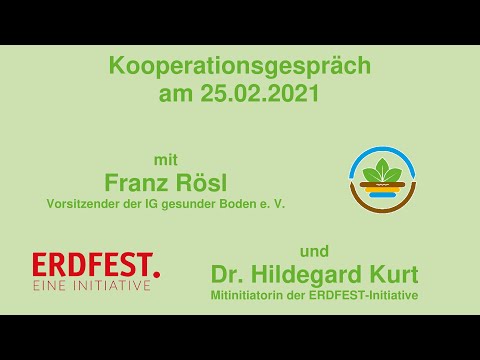 Kooperationsgespräch mit Franz Rösl und Dr. Hildegard Kurt von der ERDFEST-Initiative