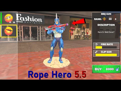 Rope Hero: Vice Town (BBQ Gun - Heavy Weapon) New Update Leaks 5.5 - Radiation - Android Gameplay HD