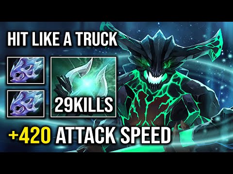 Speed is King Double Moon Shard OD +420 Attack Speed Brutal Arcane Orb Hit 10K MMR Dota 2