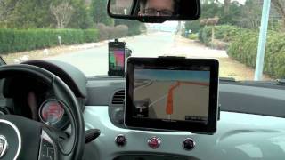 iPad Fahrzeug-Halterung von Brodit - Einbau in Abarth 500