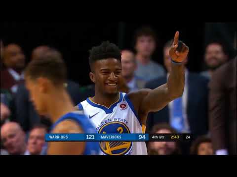 Golden state warriors vs mavericks JORDAN BELL FLASHY DUNKS  Slam dunk contest 2017 - 2018