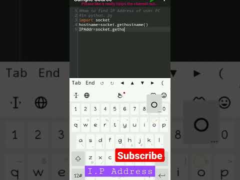 How To Find I P Address Using Python Basic Python Tutorial Programming Walkthrough Code