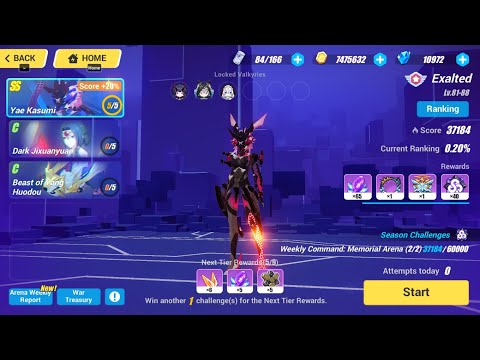 Honkai Impact 3 Exalted Memorial Arena - Yae Kasumi - Dark Jixuanyuan - Houdou - Gameplay