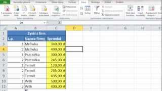 Excel 2010 - Liczba porządkowa dla wielu wartości jednocześnie - wykorzystanie praktyczne 1