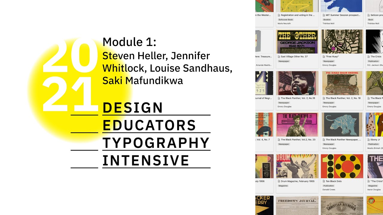 DETI: Module 1—“Design and Typography Archives” (Main Session)