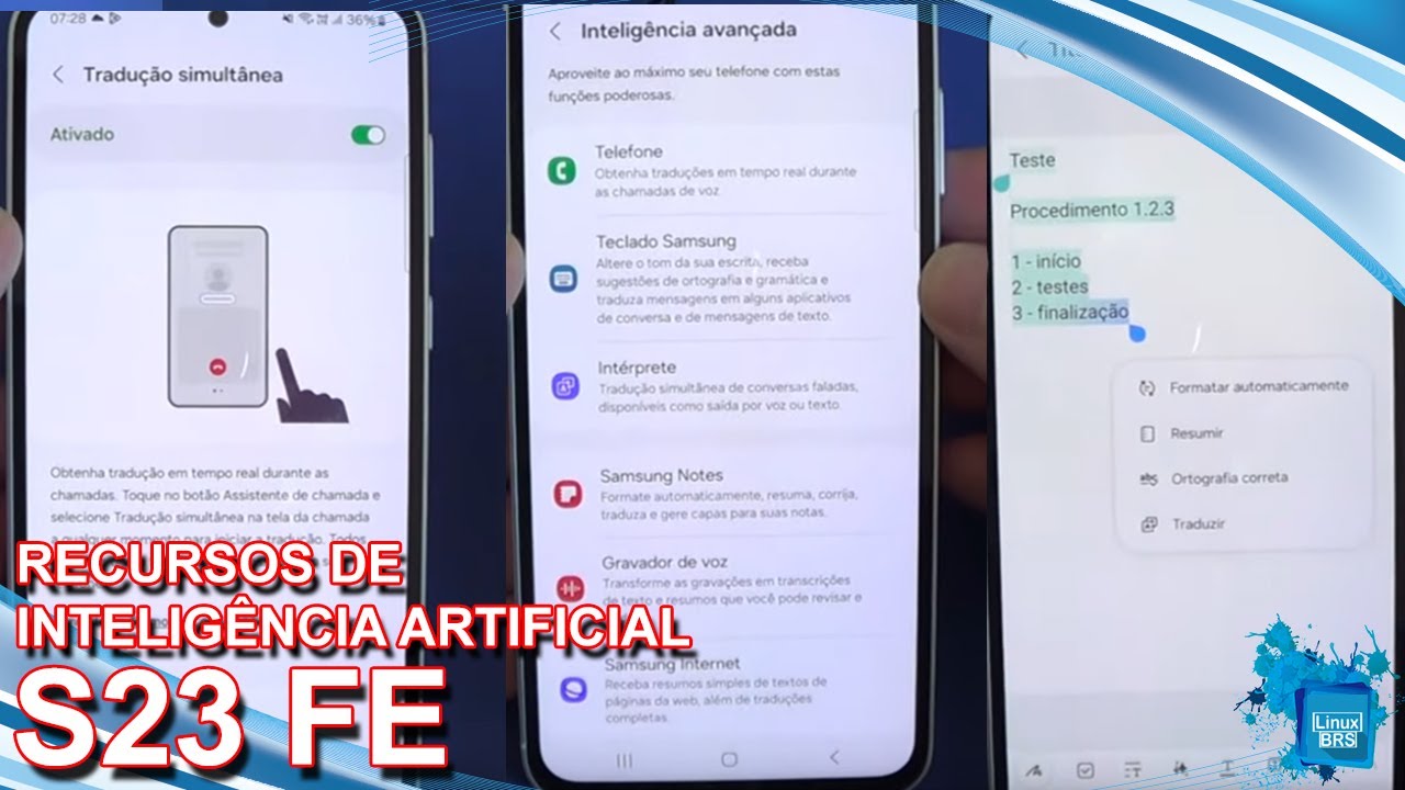 Samsung Galaxy S23 FE - Inteligência Artificial - Recursos e funções