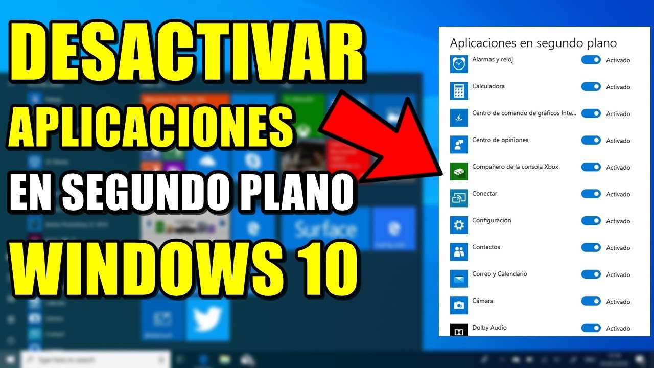 DESACTIVAR Aplicaciones EN SEGUNDO PLANO Windows 10 ¡OPTIMIZA TU EQUIPO YA!🚀🚀👌✔✔ 2023