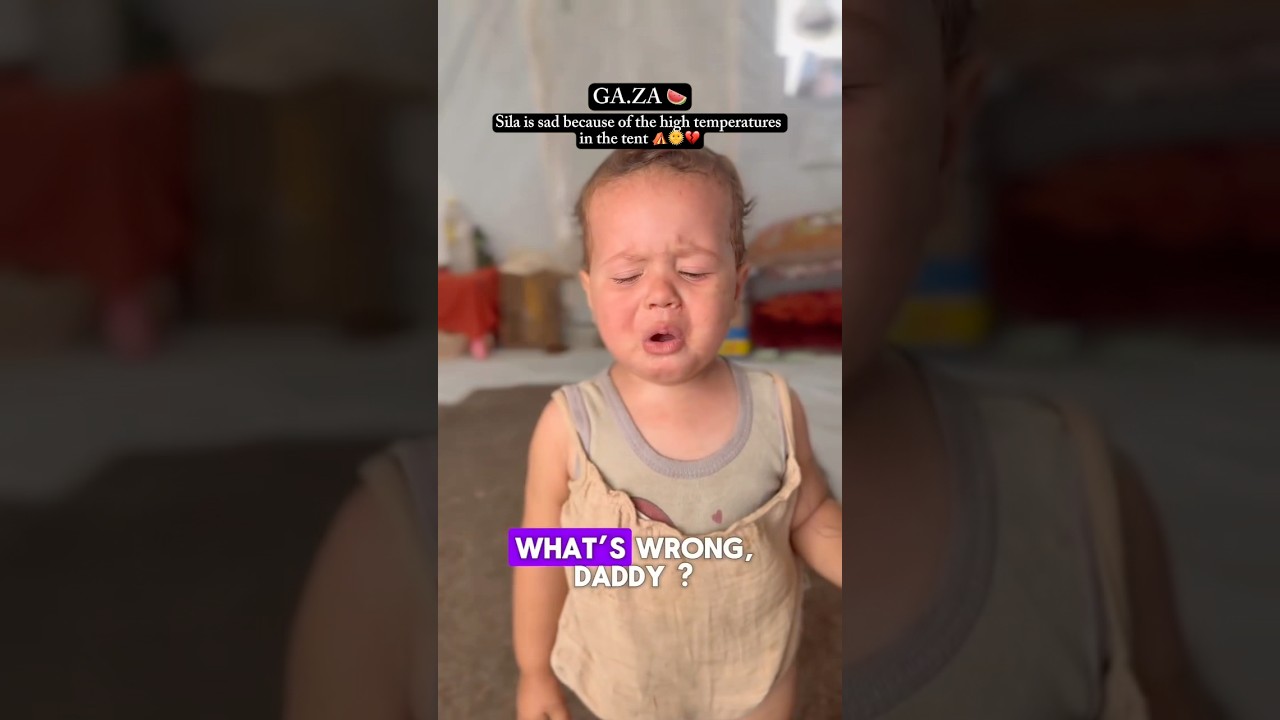 Sila is sad because of the high temperatures in the tent ⛺️🌞💔 #sila #سيلا