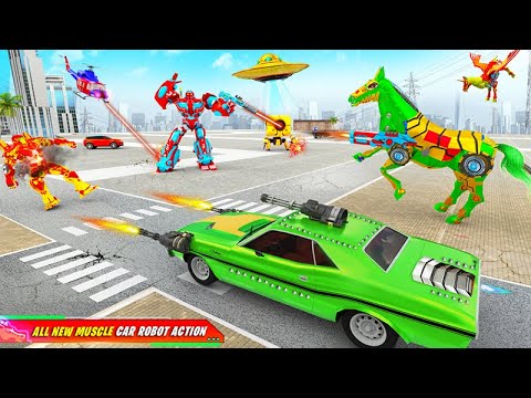 Flying Muscle Car Robot Transform Horse Robot Game Centaurus Games Gameplay #1