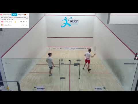 Switzerland vs Belgium  - ESF European Mixed Team u19 Squash Championships 2023