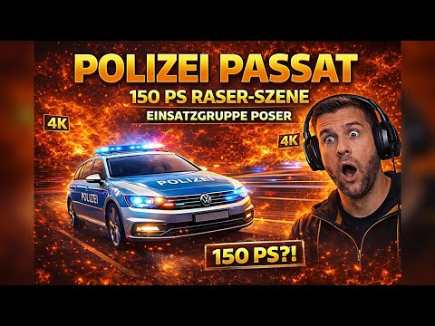 Polizei Passat 150 PS Raser Szene 2021 Einsatz-Gruppe Rennen