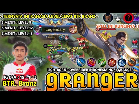 92,3% WIN RATE GRANGER BRANZ | 7 MENIT LEVEL 15 | INDONESIA NO.1 Granger By Branz ~ Mobile Legends