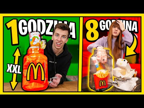 KTO SZYBCIEJ ZJE SŁOIK XXL JEDZENIA z McDonald's WYGRYWA! ◉_◉