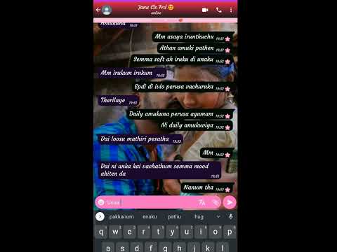 janu unaku matum ivlo perusa iruku | Tamil double meaning whatsup chatting | tamil ponnu