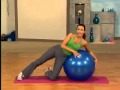 Упражнение для талии и пресса с фитнес мячом 