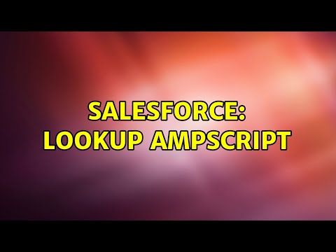 Salesforce: Lookup Ampscript