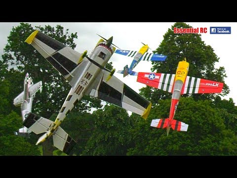 BIG MULTI-3D GASSER\PETROL AEROBATIC CLOSE FORMATION FLYING (Az Aerosports - Weston Park Model Show)