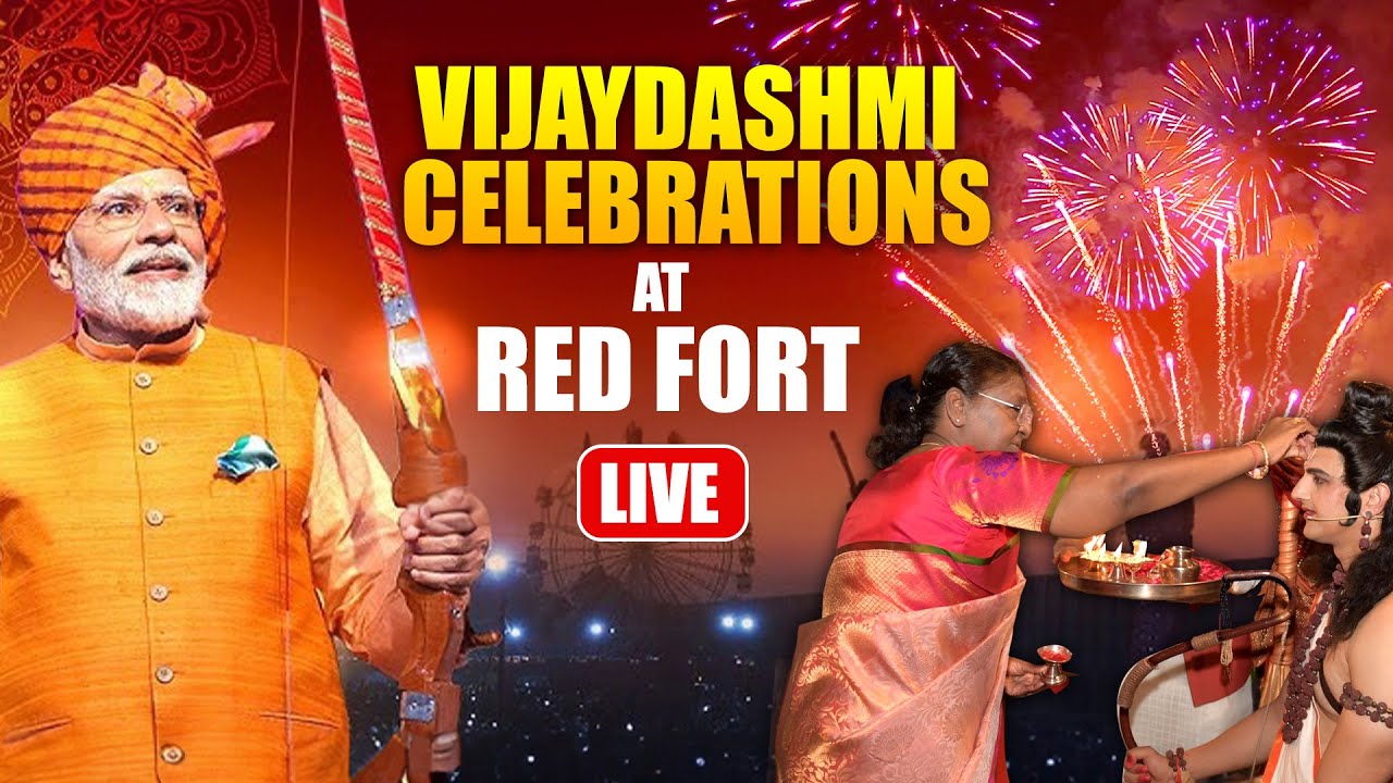 Live: President Droupadi Murmu and PM Modi Attend Vijaydashmi Celebrations at Red Fort
