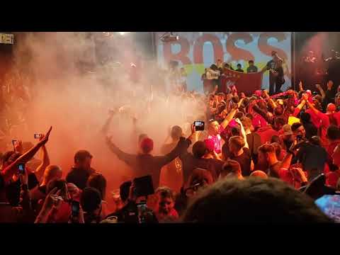LFC fans sing Allez Allez Allez in Munich. BOSS NIGHT / JAMIE WEBSTER